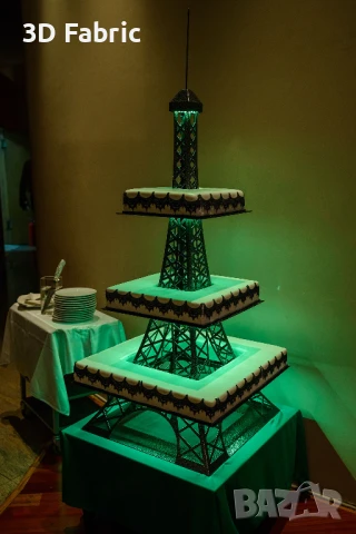 Уникална стойка за сватбена торта "Айфелова Кула", снимка 3 - Декорация - 51145580