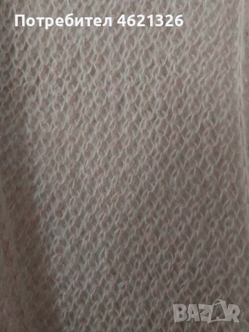 Шал наметка, 65/175 см, копринен мохер, ръчна изработка, нов, лек и топъл,роза и салвия, огледалце, снимка 8 - Други - 52520725