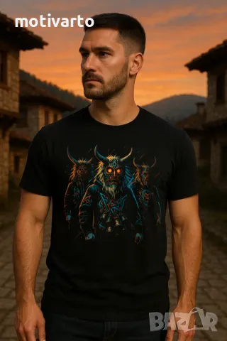 Mодерна патриотична тениска с кукери