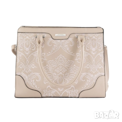 Елегантна дамска чанта с бродирани детайли и много отделения, снимка 3 - Чанти - 52097929