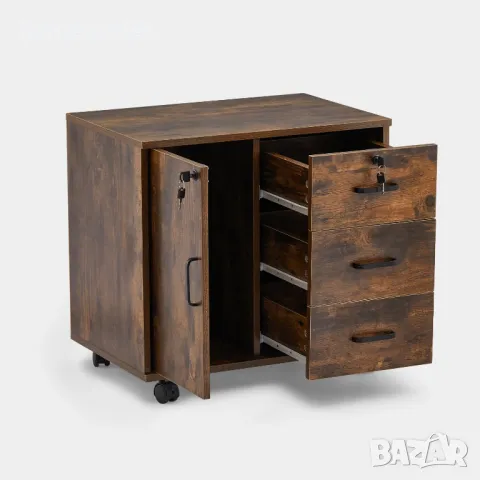 ПРОМОЦИЯ Мобилен шкаф за съхранение SGWS-ST-0273BR, снимка 7 - Шкафове - 48866787