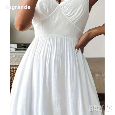 Бяла дамска лятна рокля, снимка 3 - Рокли - 51438582