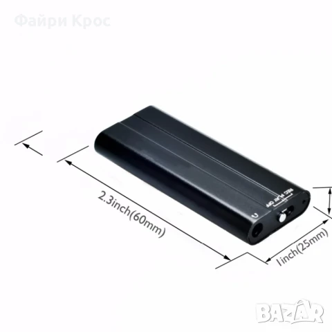 Мини подслушвател, аудио записващо устройство скрит звукозапис 50 часа, снимка 3 - Микрофони - 50624569