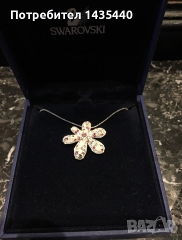 Колие Swarovski в нежно розово, снимка 11 - Колиета, медальони, синджири - 52427590