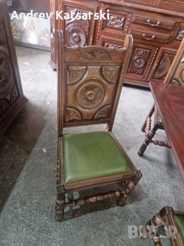 Много Красив и Стилен Комплект от Старинни Махагонови Мебели - Стил БАСК , снимка 13 - Други - 51878686