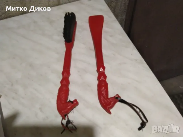 Обувалка конче и четка за обувки комплект като нови