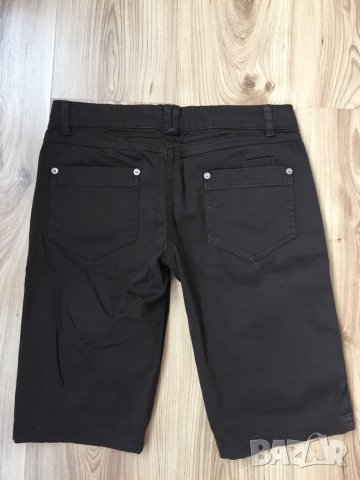 Дамски бермуди ZARA, size38, 97%памук 3% еластан, кафяви, много запазени, като нови, снимка 2 - Къси панталони и бермуди - 29018448