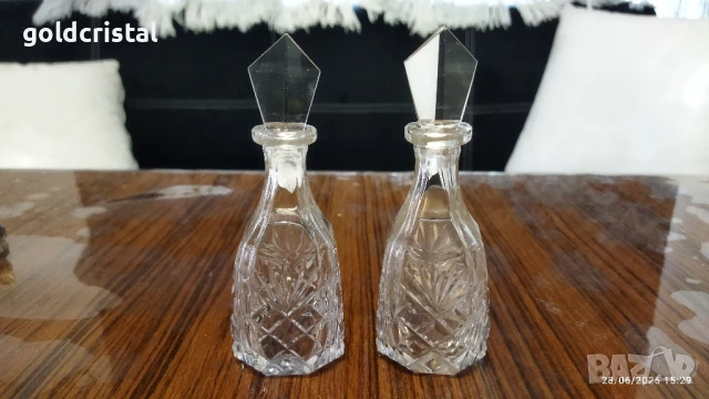 Стари стъклени оливерници , снимка 4 - Антикварни и старинни предмети - 40146855