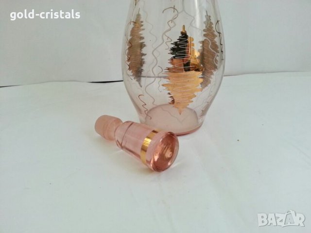 Стара стъклена гарафа, снимка 5 - Антикварни и старинни предмети - 26819849