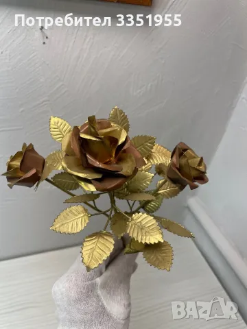 Красива метална антикварна роза, снимка 2 - Декорация за дома - 48355040