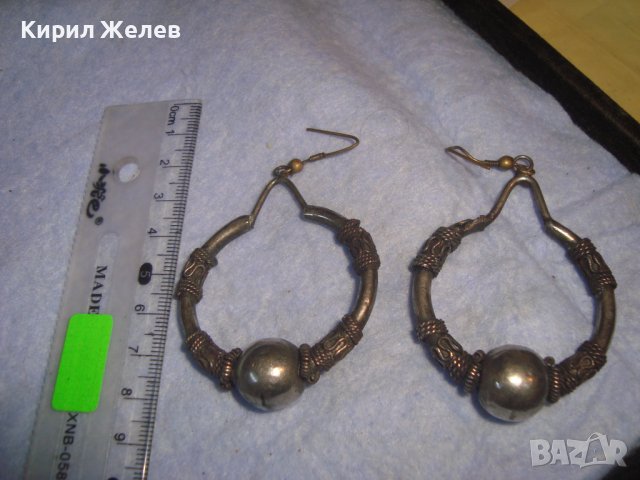 СТАРИННИ ПОСРЕБРЕНИ РЕТРО ВИНТИДЖ ОБЕЦИ Тип КРАЛСКА ПЛЕТКА МАЙСТОРСКА РЪЧНА РЯДКА ИЗРАБОТКА 886654, снимка 4 - Антикварни и старинни предмети - 37395571