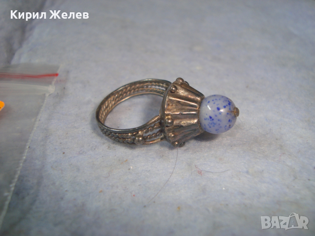 ВЪЗРОЖДЕНСКИ СРЕБЪРЕН СКЪПОЦЕНЕН ОСМАНСКИ ПРЪСТЕН - САЧАН РЪЧНА СТАРИННА МАЙСТОРСКА ИЗРАБОТКА 61021, снимка 5 - Антикварни и старинни предмети - 36378282