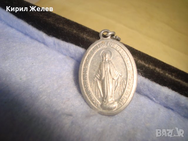 ПОСРЕБРЕНА РЯДКА СТАРА КАТОЛИЧЕСКА ДВУСТРАННА ИКОНКА 27484