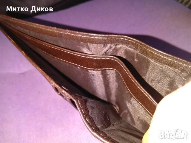 Портфейл кафяв №5 естествена кожа 125х93мм, снимка 7 - Портфейли, портмонета - 40877933