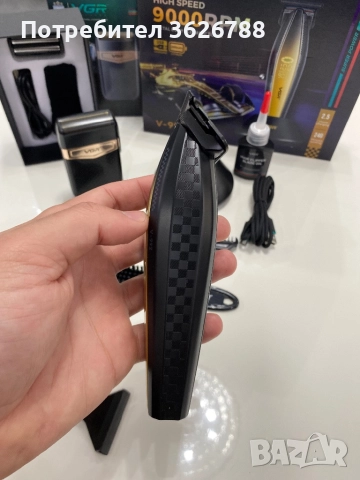 Тример+шейвър професионален комлект за постригване, снимка 6 - Фризьорски принадлежности - 52679023