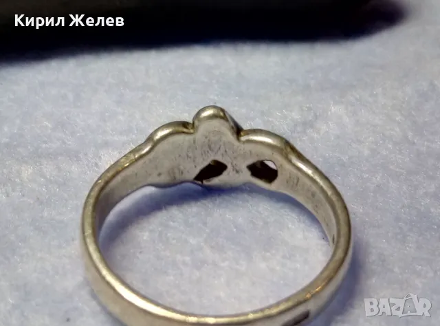 СТАР СССР СРЕБЪРЕН ПРЪСТЕН СРЕБРО 925 с ПЕЧАТ Б925 СЪРП и ЧУК в ПЕТОЛЪЧКА с ГНЕЗДА За КАМЪЧЕТА 50102, снимка 6 - Антикварни и старинни предмети - 50136093