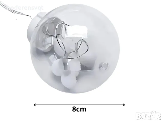 Светлинен коледен гирлянд топки 138 LED топъл цвят, снимка 7 - Декорация за дома - 48132415