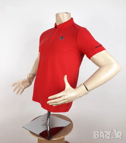 Puma x Ferrari - Оригинална мъжка тениска с яка размер S, снимка 3 - Тениски - 50954041