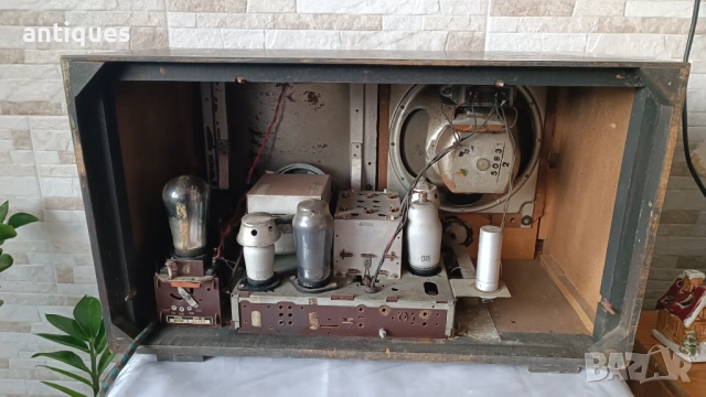 Старо лампово радио - Mende MS225W - 1938г. - Made in Germany, снимка 10 - Антикварни и старинни предмети - 53030174