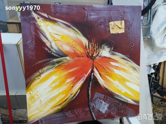 ЦВЕТЕ-КАРТИНА 60Х60СМ 1510251556, снимка 3 - Картини - 52064224