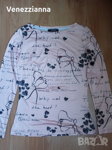 ALESSA Alessa Алеса Блуза в бледо-розов цвят - S, снимка 4 - Блузи с дълъг ръкав и пуловери - 53494807