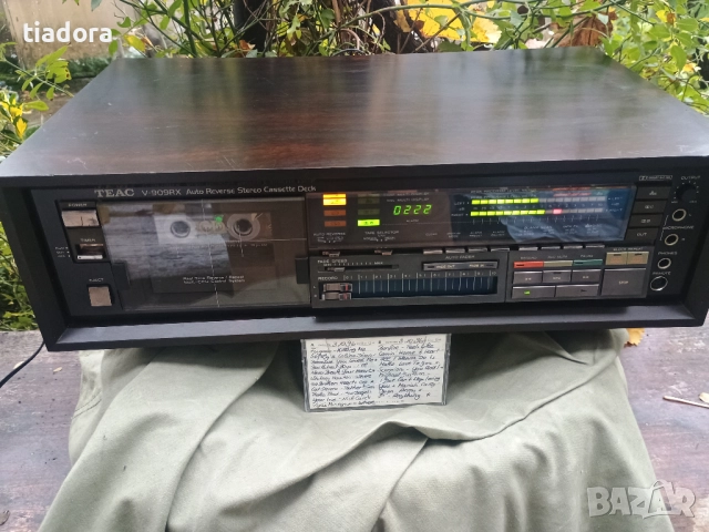 TEAC V-909RX Auto Reverse Stereo Cassette Deck wood Cabinet, снимка 6 - Декове - 52357919