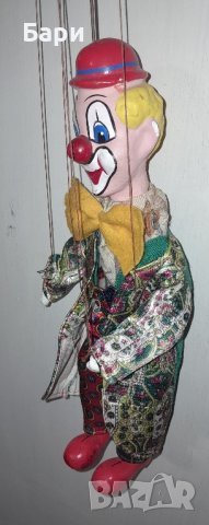 Марионетка Шмидер- Клоун от истинско дърво, ръчна изработка 3, снимка 5 - Антикварни и старинни предмети - 43820834