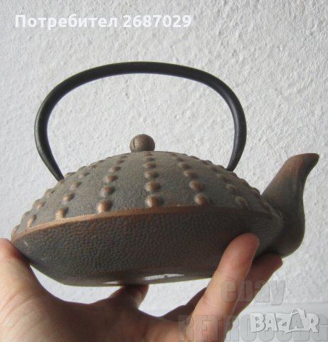 3 бр менчета и японски чайник, менче бакър съд метал, чайници, съд, снимка 2 - Антикварни и старинни предмети - 28924399