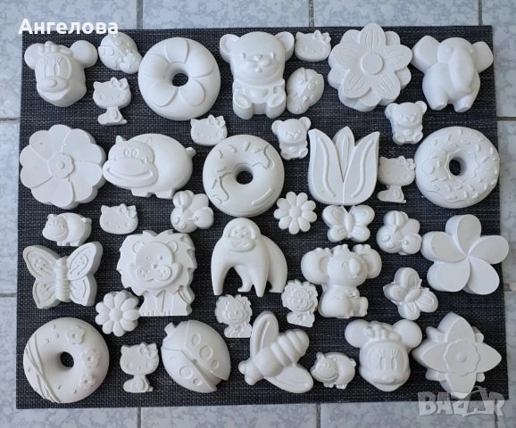 30 броя за 10лв. Гипсокерамични фигурки за оцветяване