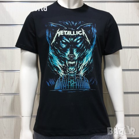 Нова мъжка тениска с дигитален печат на музикалната група METALLICA, Вълк (Wolf), снимка 3 - Тениски - 34658137