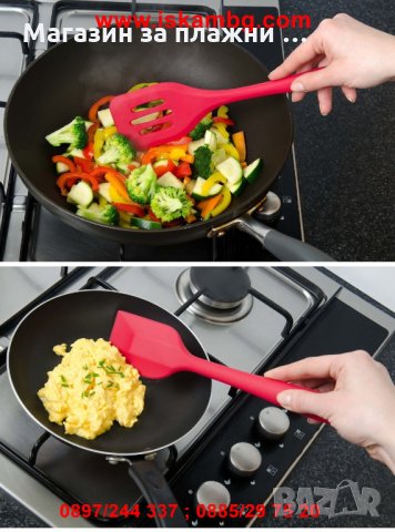Силиконов кухненски комплект 5 части , снимка 3 - Прибори за хранене, готвене и сервиране - 26931271