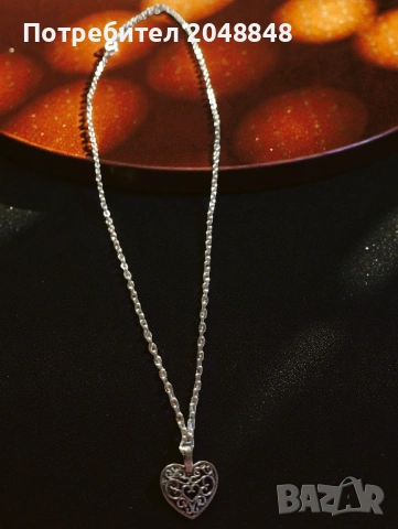 Верижка със сърце – Подарък за Свети Валентин | Ограничени бройки, снимка 2 - Колиета, медальони, синджири - 53457823