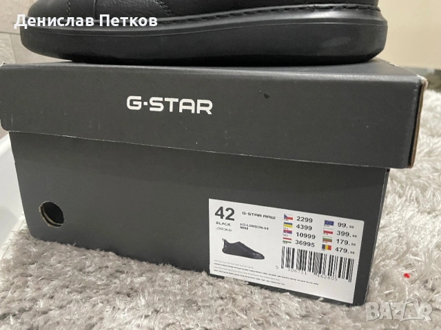 Черни мъжки кецове G-Star Raw, снимка 6 - Кецове - 53215893