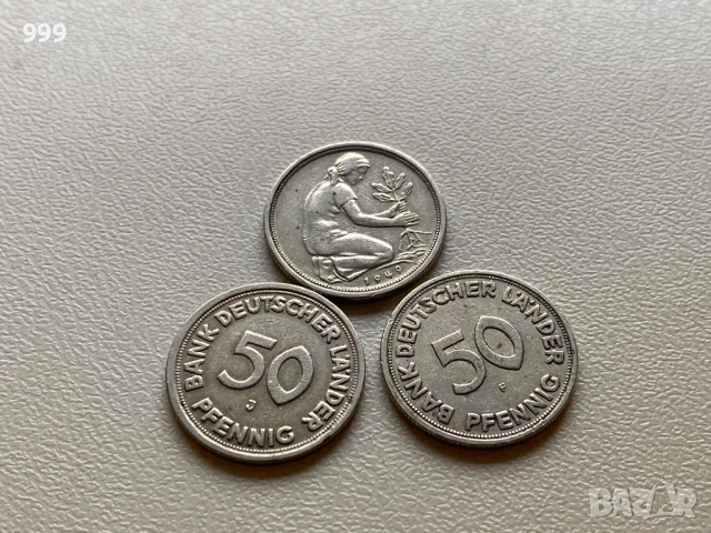 50 пфенига 1949 D, F, J - Германия