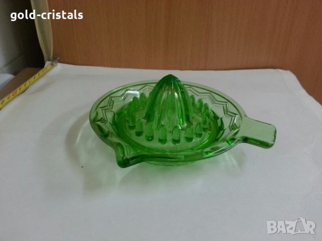 антикварна сокоизтисквачка зелено стъкло , снимка 2 - Антикварни и старинни предмети - 26224757