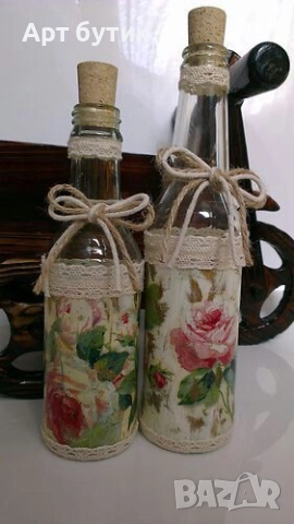 Арт бутилки за ракия , снимка 3 - Декорация - 52641401