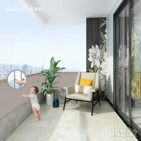 Балконска предпазна преграда, параван за уединение 80х1000 см, снимка 4 - Други - 53382063