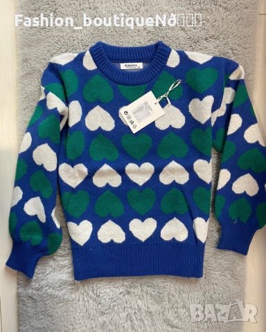 Дамски пуловер на сърчица  , снимка 3 - Блузи с дълъг ръкав и пуловери - 43506381