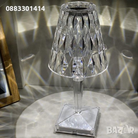 Лампа Диамант LED RGB дистанционно управление Многоцветна, снимка 2 - Настолни лампи - 44105943