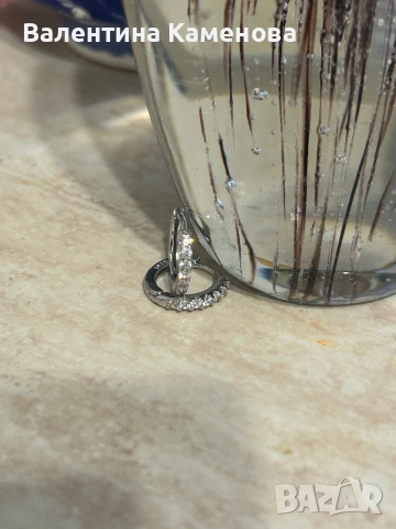 Сребърни обеци(925)  ,нови .Английско закопчаване , снимка 12 - Обеци - 52350380