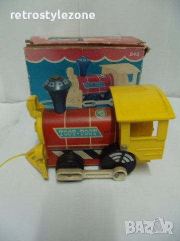№ 6689 стара играчка - влакче / локомотив  - Fisher - Price  Toys - Великобритания 1977 г   