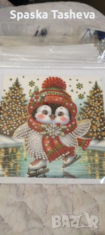 Коледни диамантени картички , снимка 7 - Декорация за дома - 52306913