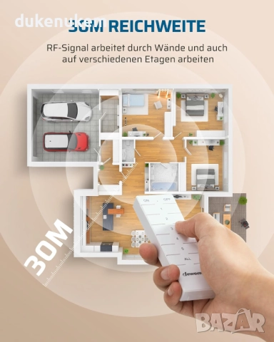 Комплект от 5 броя Безжични контакти с дистанционно управление, снимка 5 - Друга електроника - 52492648