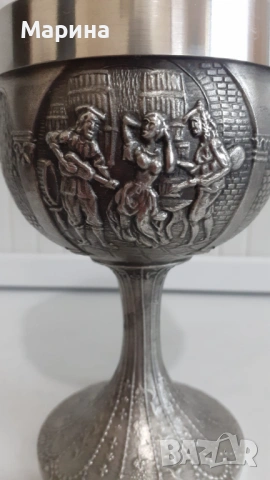 Чаши за вино от калай, 150 мл. Antik*Vintage#120, снимка 6 - Чаши - 48484134