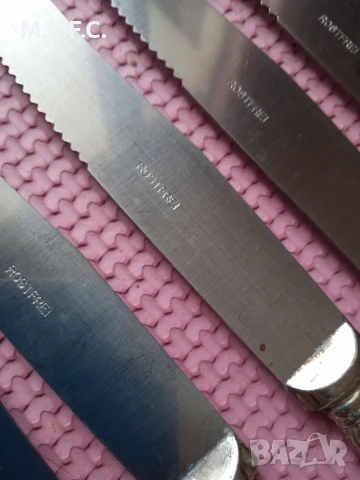 Комплект ножове сребро печат 800, снимка 3 - Антикварни и старинни предмети - 53302934