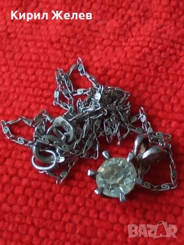 СРЕБЪРЕН МЕДАЛЬОН СРЕБРО 925 с ПРЕКРАСЕН НАТУРАЛЕН ЦИРКОН и СРЕБЪРНА ВЕРИЖКА 925 МЕЧА СТЪПКА 38673, снимка 11 - Колиета, медальони, синджири - 50416902