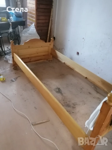 Единични дървени легла с нощни шкафчета, снимка 4 - Шкафове - 53178509