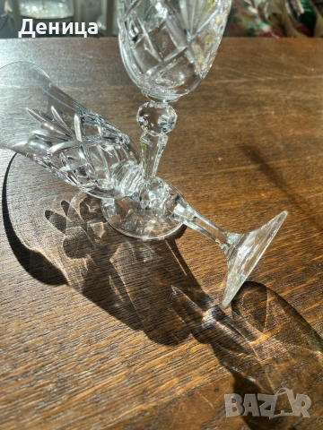 Елегантни кристални чаши за двама Височина-20 см Вместимост-180 мл Цена-15 евро, снимка 6 - Чаши - 53265735