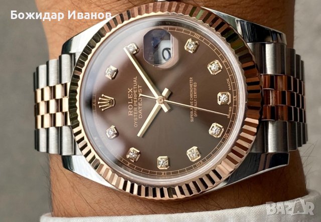 Rolex Datejust 41 Gold/Steel (ORIGINAL) Chocolate Diamond Dial Jubilee - Ref: 126331, снимка 11 - Мъжки - 37453210