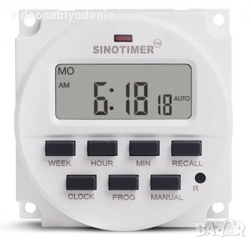 SINOTIMER AC 220V 7 Дни Програмируем Цифров Превключвател за Захранване Контролер за Време Автоматик, снимка 2 - Друга електроника - 26516223